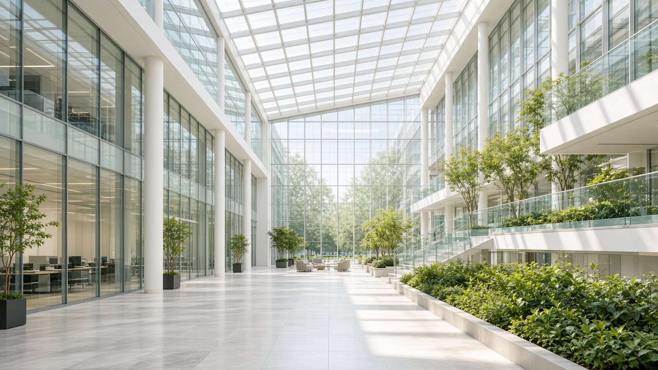 Daylit office atrium